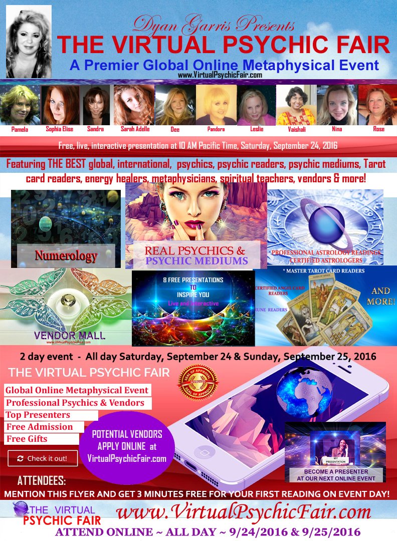 virtualfair1's tweet photo. Today and tomorrow #metaphysicalfair #psychicreadings #virtualpsychicfair #tarotreadings https://t.co/v1W0gxG6oO