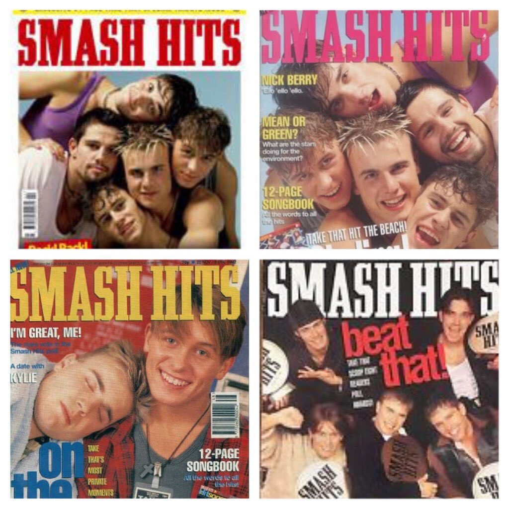 SmashHits_'s tweet photo. #SmashHits most featured cover stars ever! It's @robbiewilliams @GaryBarlow @OfficialMarkO @HowardDonald &amp; Jason #TakeThat https://t.co/adM5Ucloix