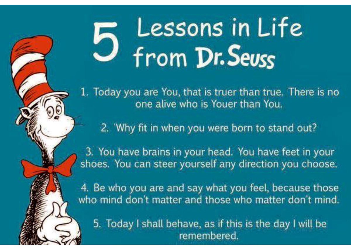 Toni_Turner_'s tweet photo. 5 Lessons In Life From Dr. Seuss"
https://t.co/96go8wWl8e