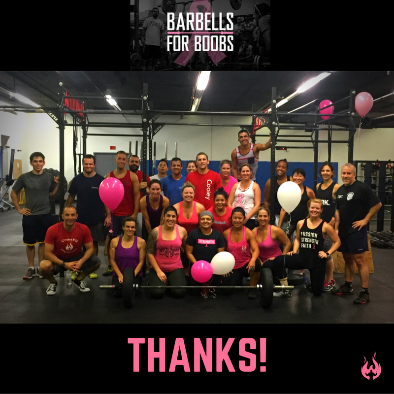 NOVAMMA's tweet photo. Thanks to all of the people that showed up for our #barbellsforboobs event! #boobs #crossfit #burpeesforboobs #savetheboobs #breastcancer https://t.co/OzUSbn8C1A