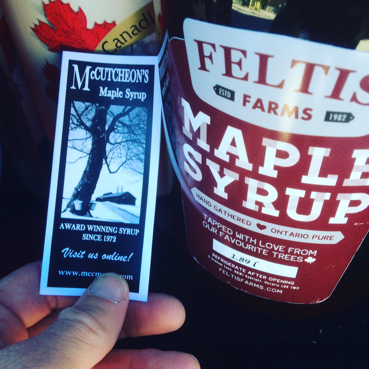 Hey <a href="/farmhousebarrie/">Farmhouse Barrie</a> I met your dad today <a href="/OrilliaDowntown/">Downtown Orillia BIA</a> @OrilliaFarmersM #FarmersMarket 
I'll be using his maple for our #brunch tomorrow