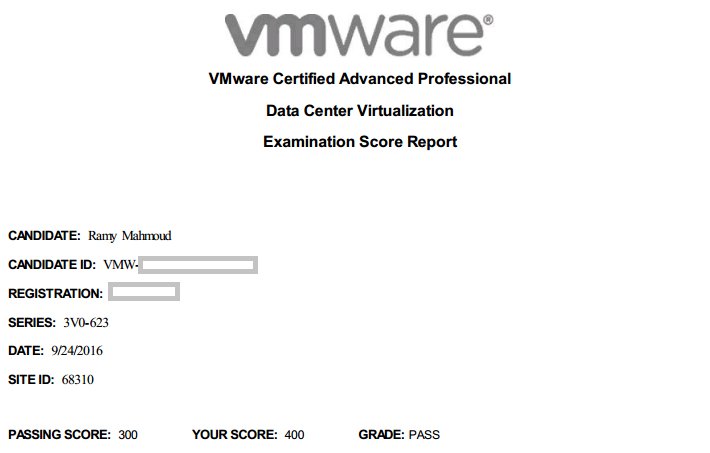 RamyMahmoud's tweet image. Just Passed the #VCAP6-DCV Deploy and Successfully unlocked the #VCIX6-DCV #VMWcertified