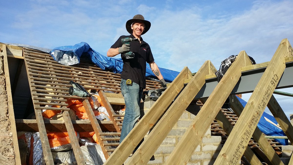 stablebuild's tweet image. Real cowboy, he left his horse on the ground (saw horse).