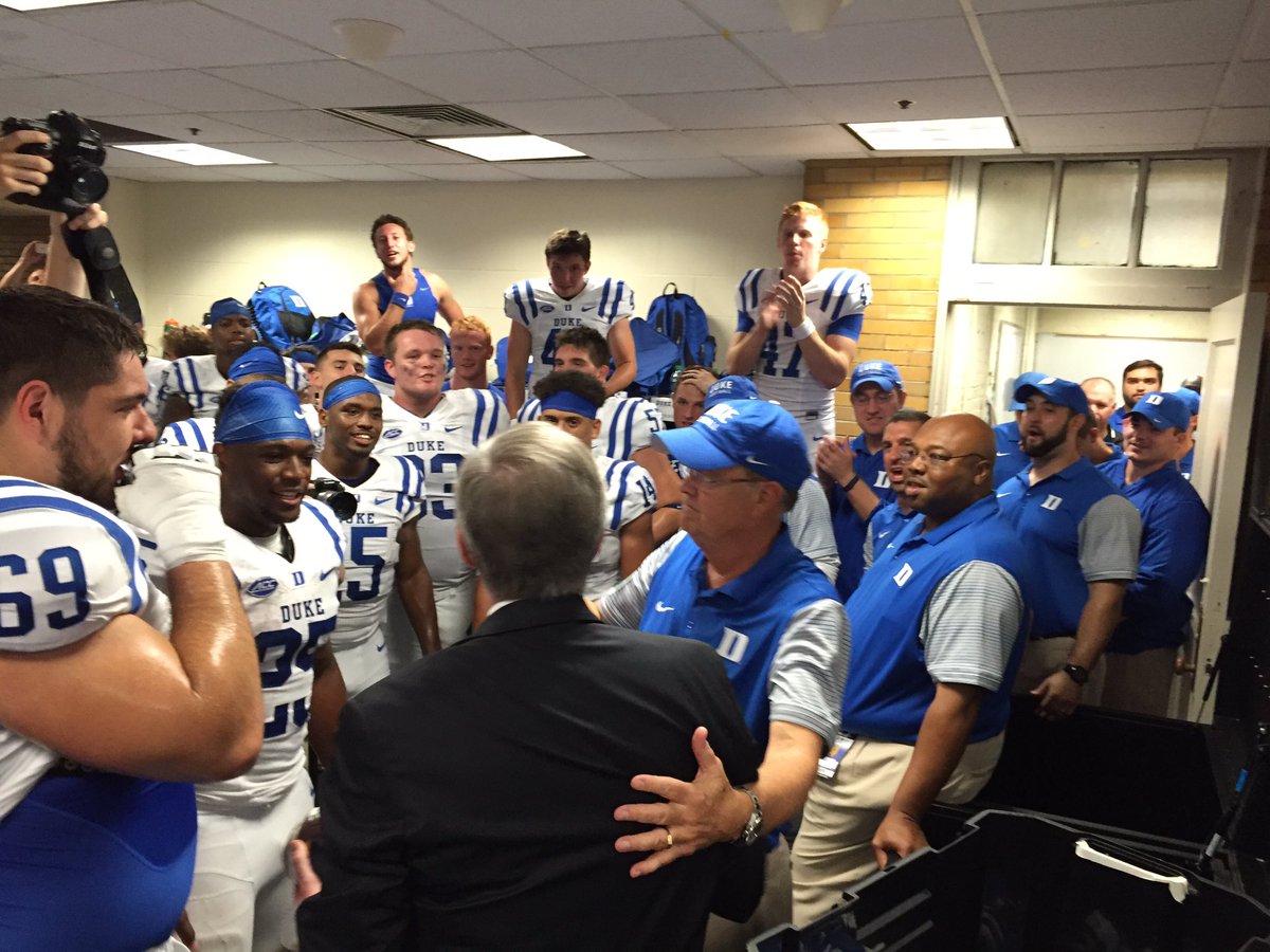 DukeFOOTBALL's tweet image. And the game ball goes to... Dr. Kevin White.

Called it the proudest moment of his career.