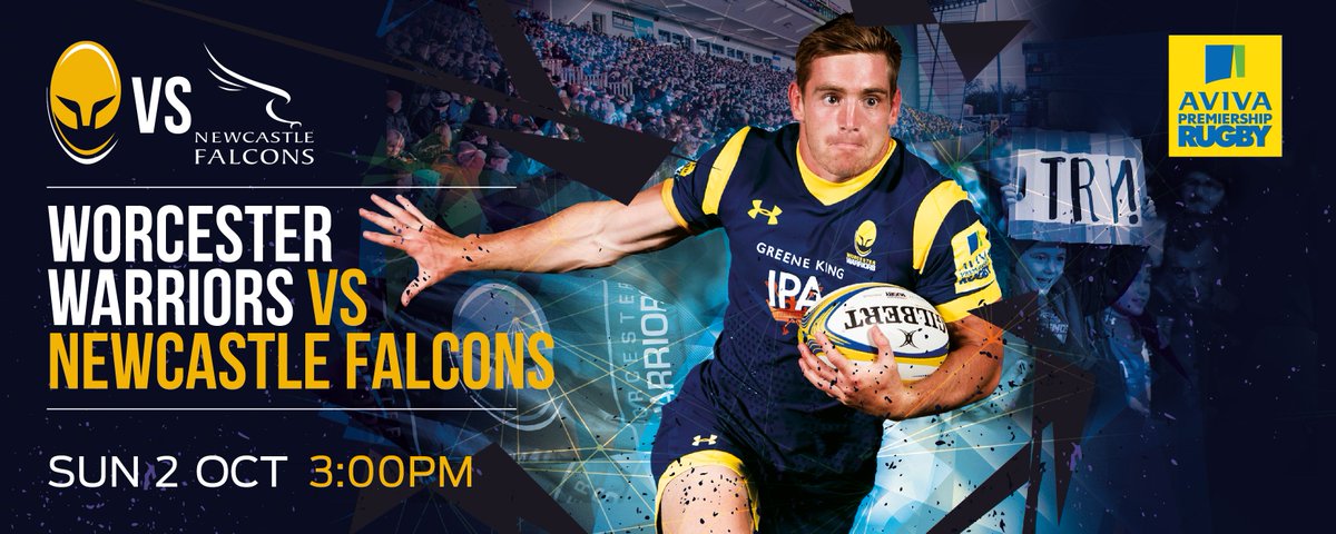 WorcsWarriors's tweet photo. RETWEET for a chance to WIN A HOSPITALITY BOX FOR 10 at Warriors vs Newcastle Falcons on Sunday 2 October!
https://t.co/D2qfjy1q2o https://t.co/EOjrlx6QHr