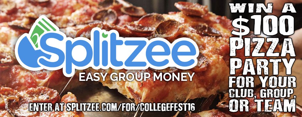 GoSplitzee's tweet image. Kind of a big deal on campus? Invite the most people 2 a #Splitzee fund, win $100 #SplitzeeParty #EasyGroupMoney buff.ly/2dprBqR