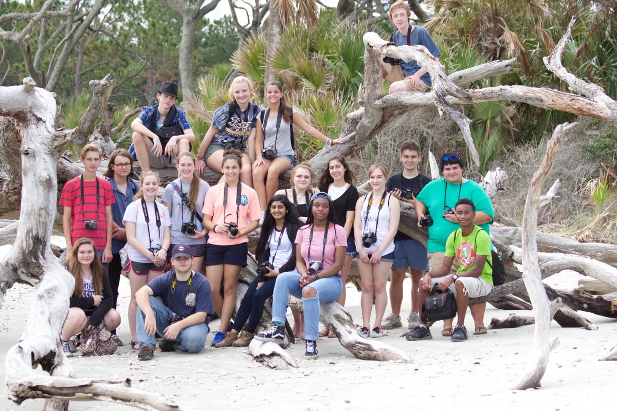 RHHSPhotoClub's tweet photo. RHHS Photography Club students participated in a Photo walk on Driftwood Beach, Jekyll Island #WeAreRH https://t.co/V8KVY4GjtQ