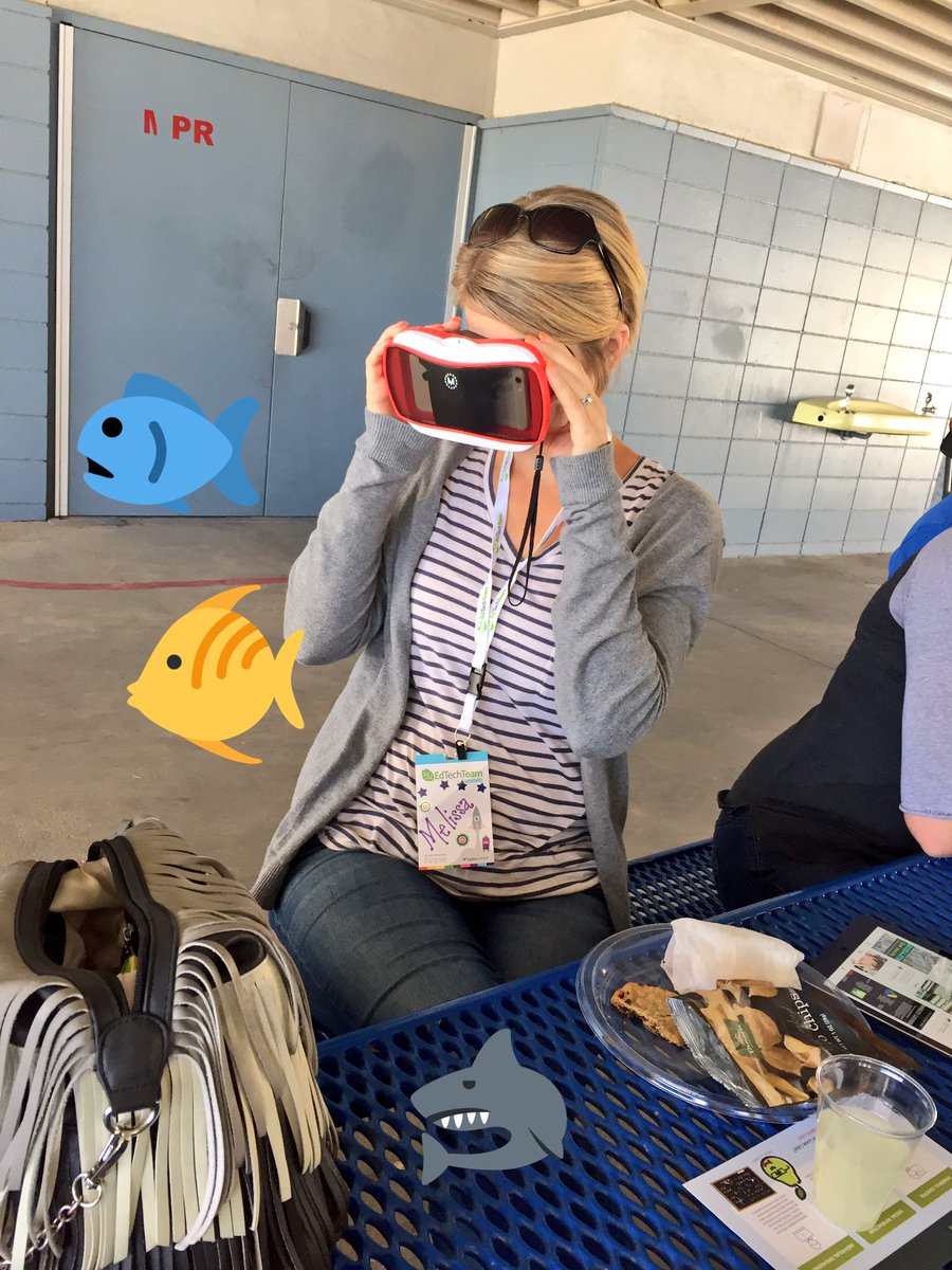 ansonruiz's tweet photo. Mrs. Noland scuba diving in VR @bekindin6 #gafesummit https://t.co/2wdY87Ic4X
