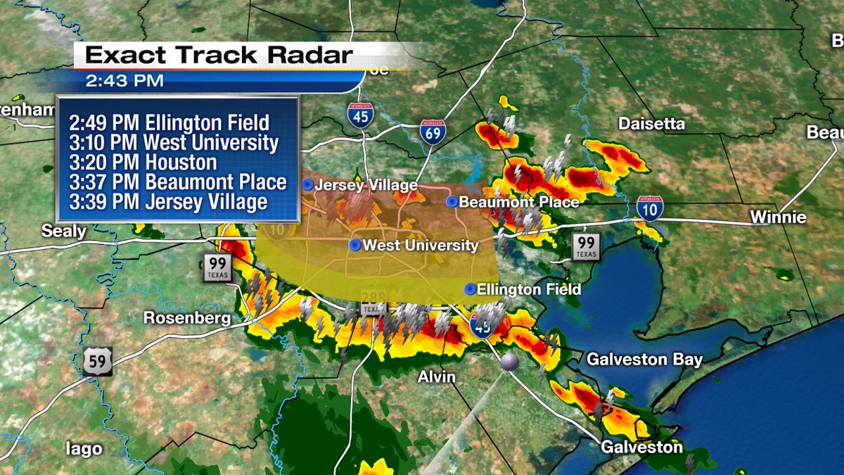 Heads up Houston! Line of thunderstorms is moving north across South Loop now. Track them