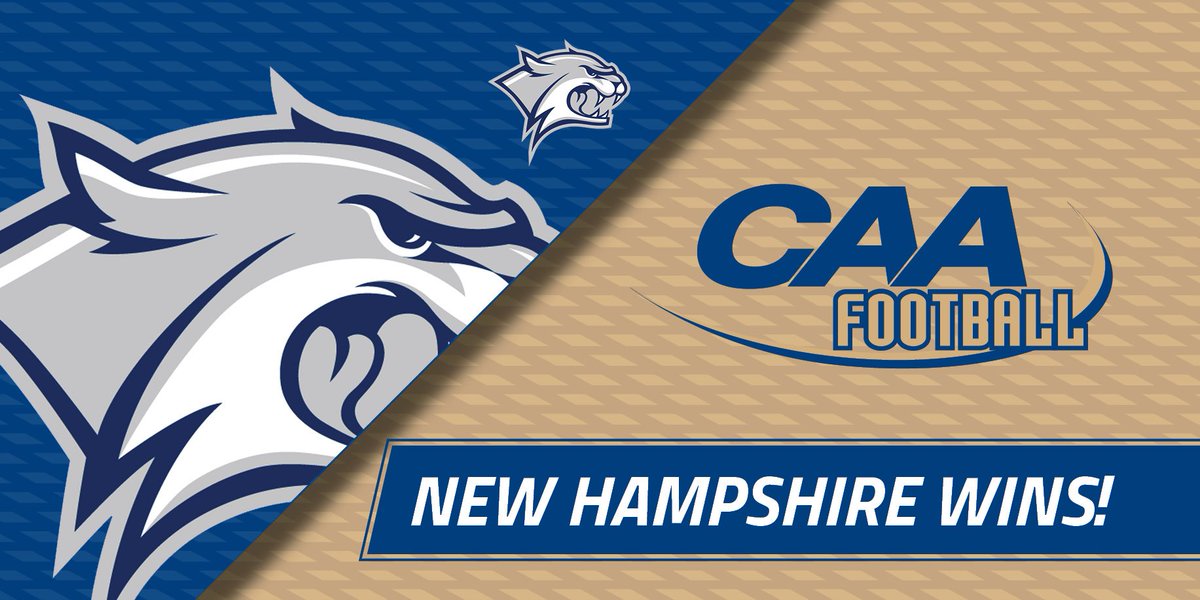 CAAFootball's tweet image. Wildcats of @UNH_Football score 17 in the fourth quarter &amp;amp; grab first conference win of 2016. 39-17 final over #GoRhody.