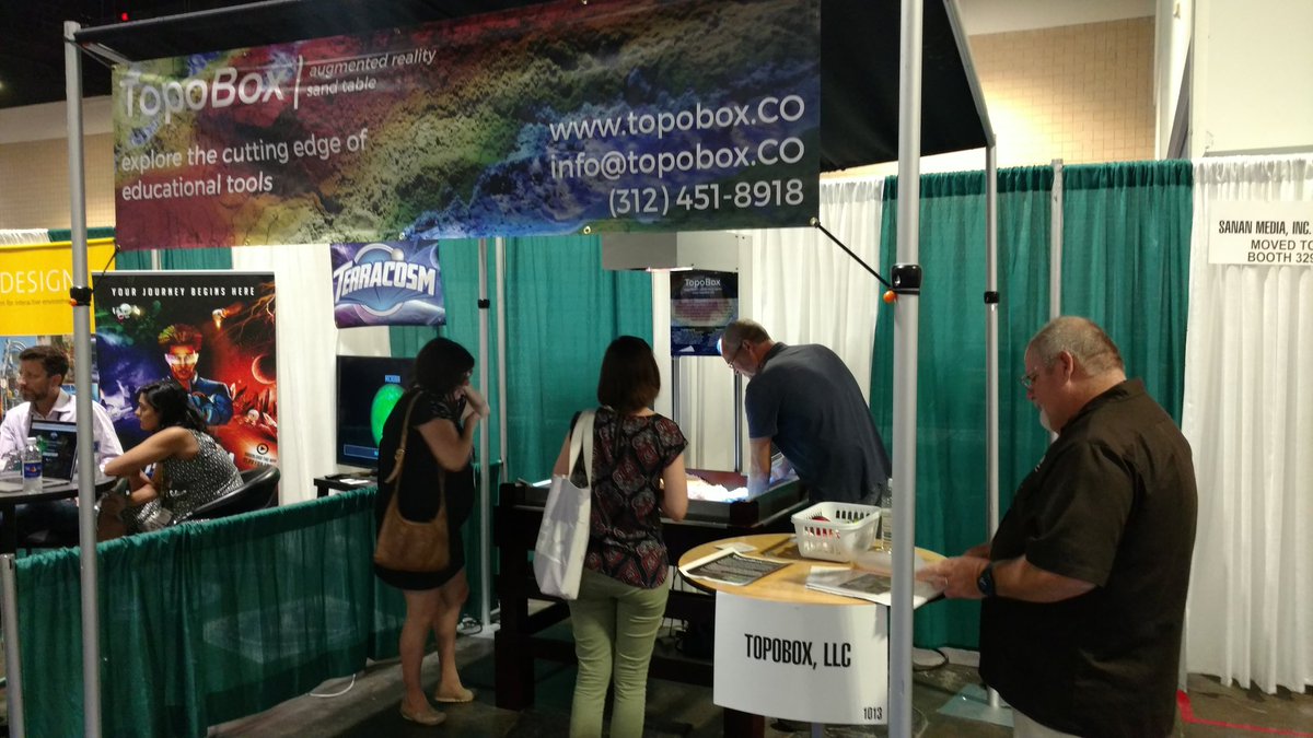 passchrishaines's tweet photo. Hanging at booth 1013 at #ASTC2016 through Sunday at 5pm come play in our Sandbox. #TopoBox https://t.co/eJLueowdDV
