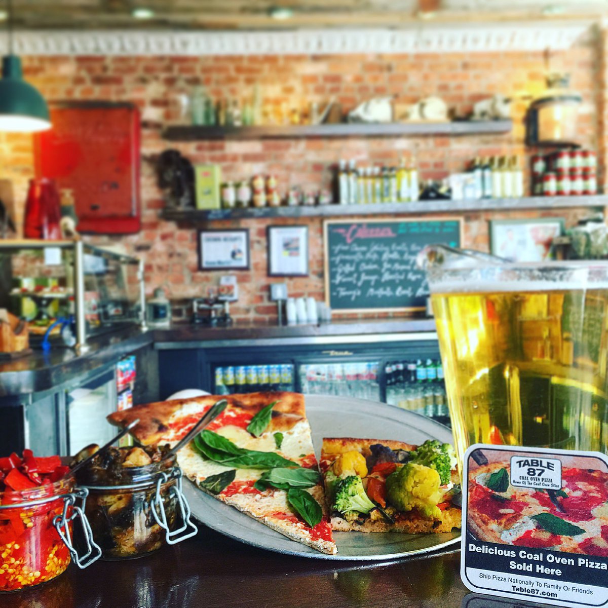 BrooklynPopUp's tweet photo. A normal day at Table 87 Coal Oven Pizza - Home Of The Coal O... Come by and enjoy a great slice, a beer and our homemade garlic and pepper! https://t.co/sLyoyeJfTy