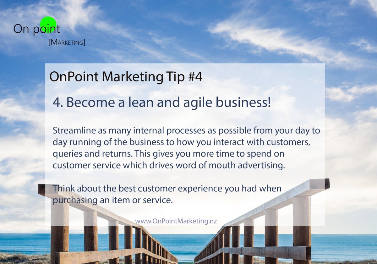 OnPointMNZ's tweet image. OnPoint Marketing Tip #4 - Streamline your internal processes! #Business #CustomerService #Marketing #TargetCustomer #Strategy #Brand #NZ