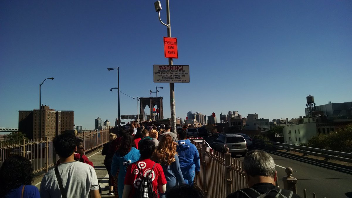 Joefray29's tweet photo. @Scholastic sponsors @PajamaProgram Bridge Walk to raise awareness of Danger Season.Children need pajamas for the winter.#scholasticemployee https://t.co/I9V29g9F4Z