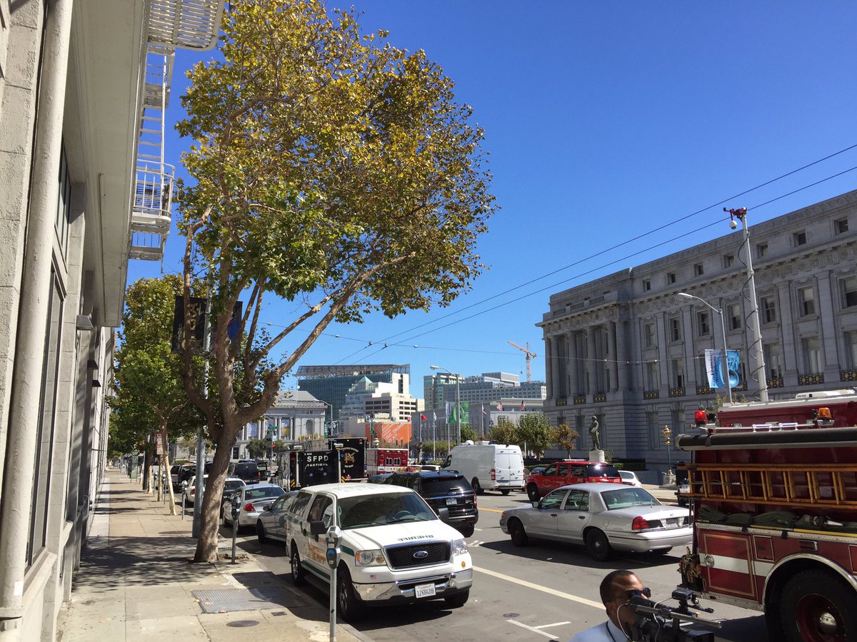 Civic Center plaza still locked down after reports of a man with a gun. Steer clear.