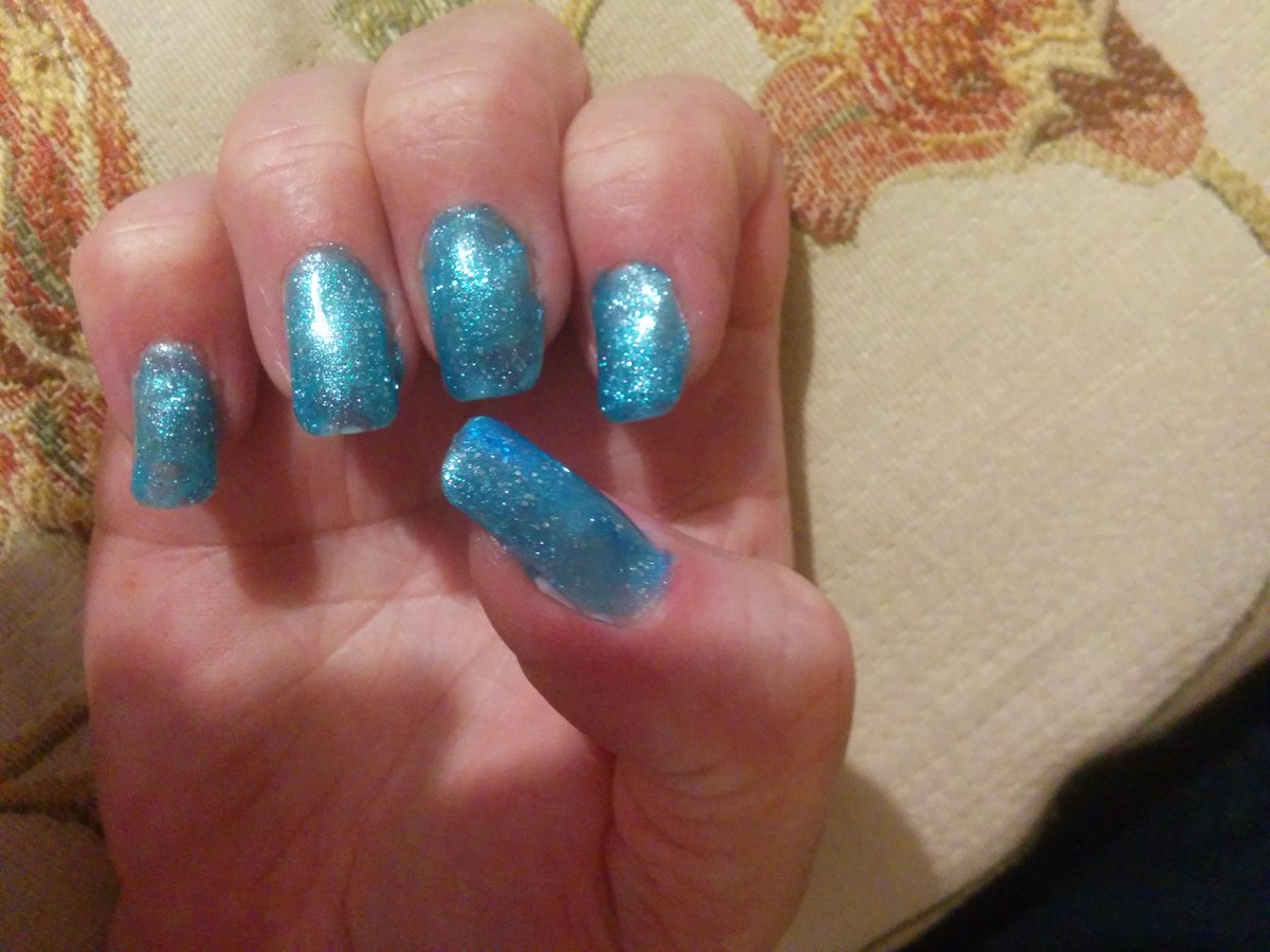 My practice in nail extensions, done with just jelish polish..think I done, not to bad 💅 😁 x