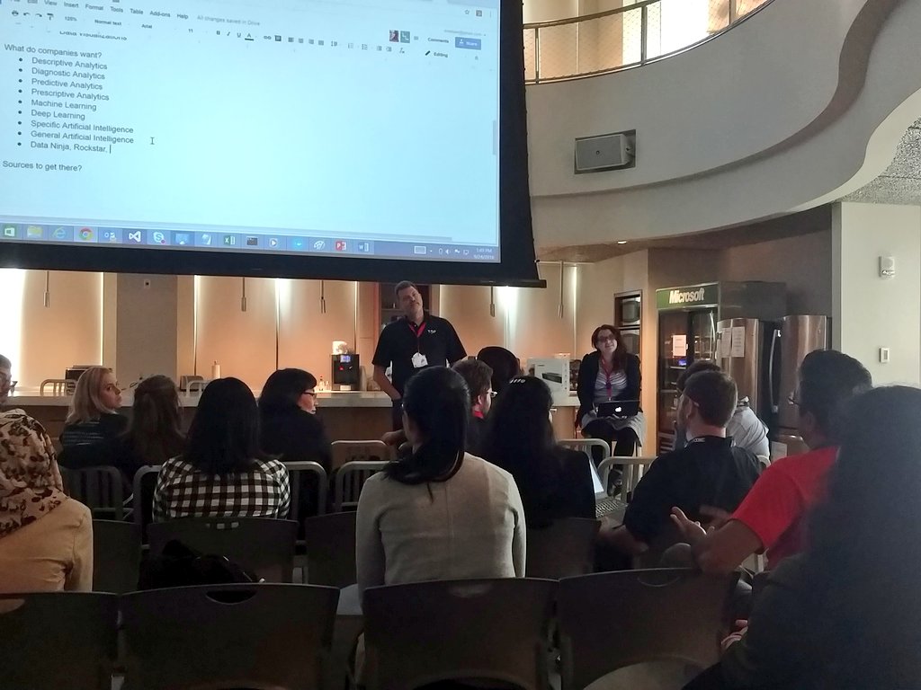 chuckstar's tweet photo. .@davenielsen &amp; @carmalytics lead an interactive session on engaging the next generation of #DataScientist. #intelanalytics @bostondatafest https://t.co/QWMZVOx2tP