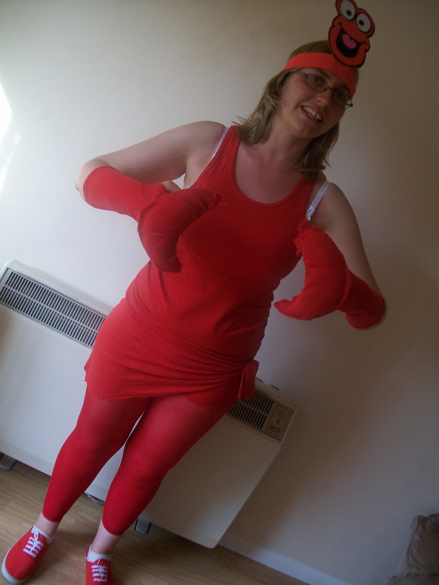 I've just found this photo of the time I dressed up as Sebastian from The Little Mermaid for the carnival with swim club kids #LobsterOrCrab