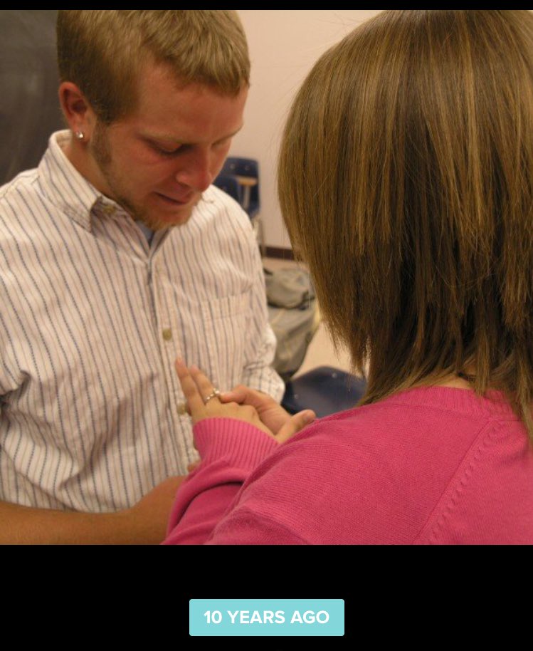 lbadgeley85's tweet photo. 10 years since @CoachBadgeley13 proposed to me on the @HPUTX campus! What an incredible night! #lookatthatbling #onmyhand #andhisears 😂💍👌 https://t.co/VlYdLfKoa4