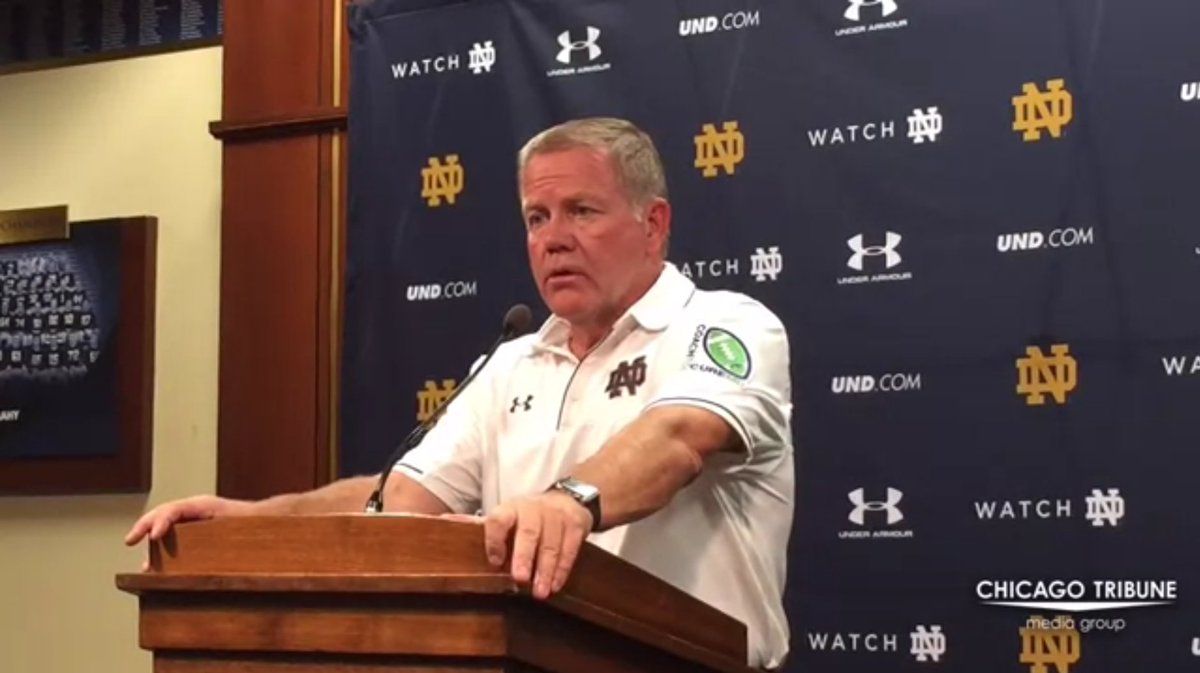 ChicagoSports's tweet image. Brian Kelly on Notre Dame's loss to Duke: "Coaching had nothing to do with the outcome" trib.in/2dfTnJW via @ChiTribSkrbina