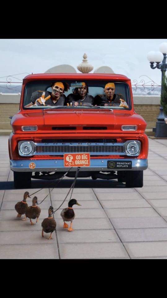 Coach_Winstead's tweet photo. I guess ducks do pull trucks #VOLS https://t.co/6RsJcQgnnx