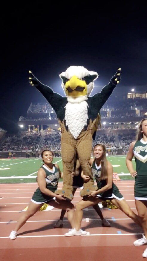 WMTribeCheer's tweet photo. MEET OUR GRIFFIN 💚💛 https://t.co/IGzen1SDzB
