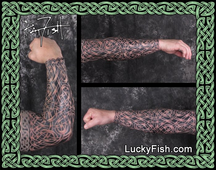 Celtic Forearm Sleeve Tattoos – LuckyFishArt