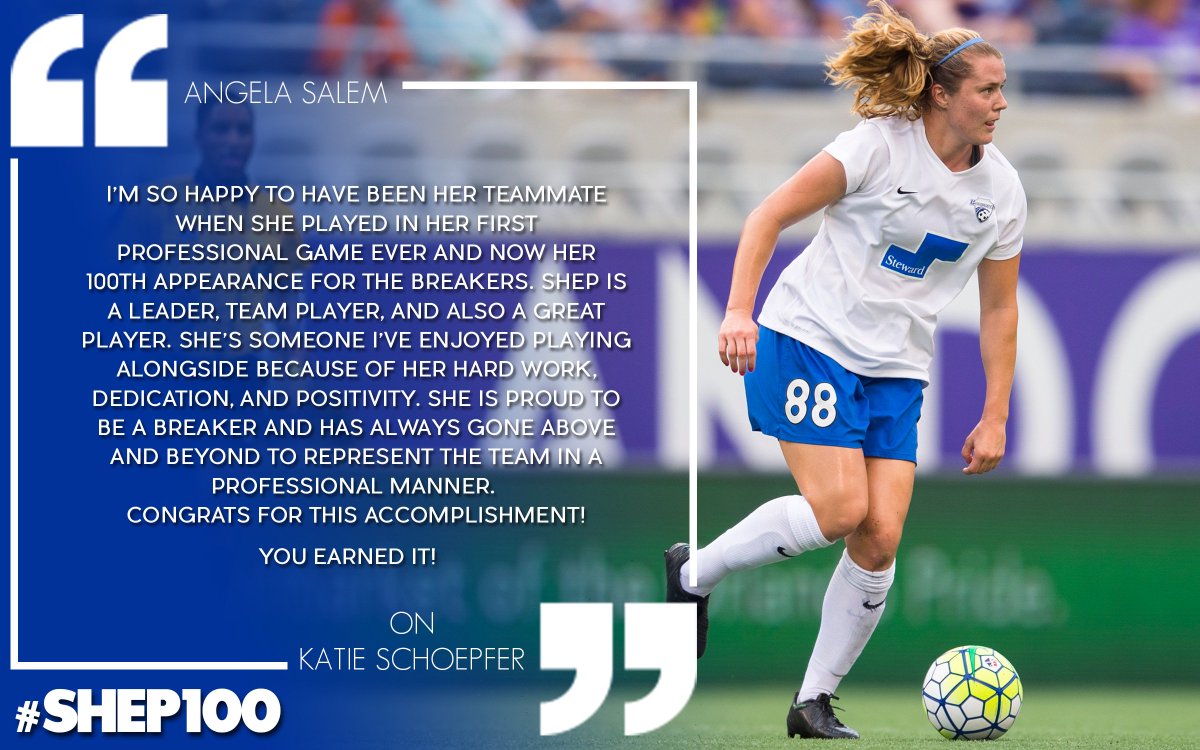 BostonBreakers's tweet photo. Breakers @asalem6 @KristieMewie and @Julie_King8 send their congrats to @KatieShep12 on her 100th appearance. #Shep100 https://t.co/IgUCXWNvOi