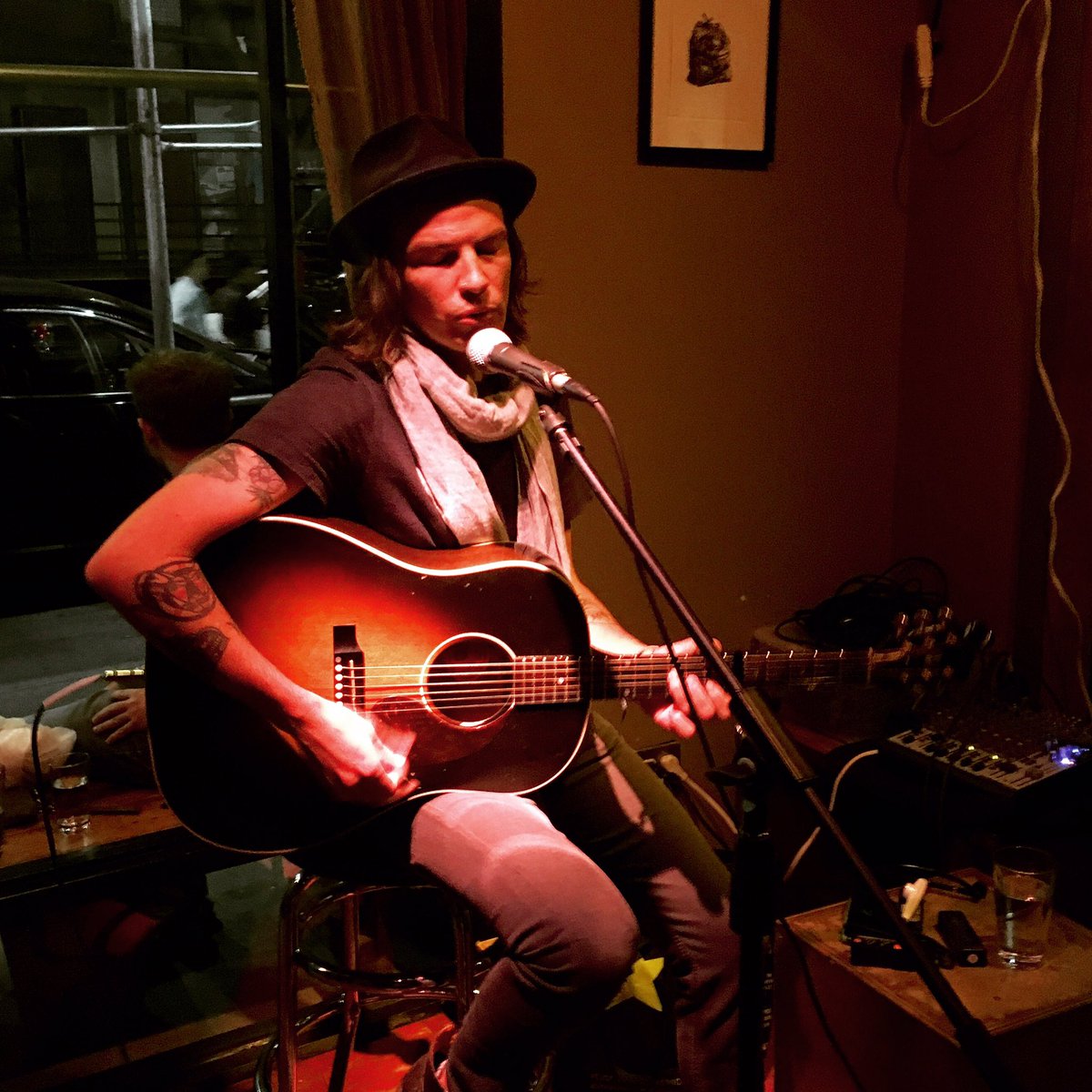 bkamericanafest's tweet photo. We love our 68 Jay Street regular, @clarencebucaro. His guitar is easily connected to our heartstrings. ❤️🎸 #bkamf https://t.co/Xo1R3XABEr