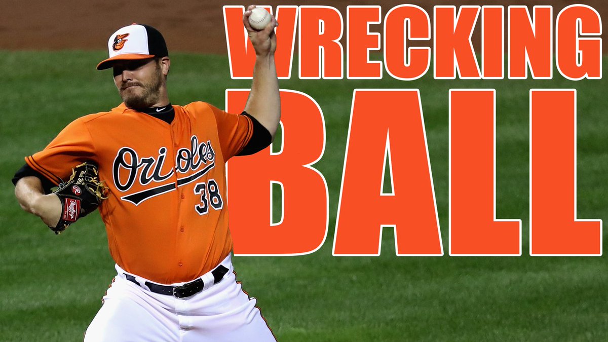 masnOrioles's tweet photo. WRECKING BALL: Wade Miley allows one run over 8 2/3 innings in the #Orioles' 6-1 win over the D-backs! #IBackTheBirds https://t.co/W7kfxnPoqI