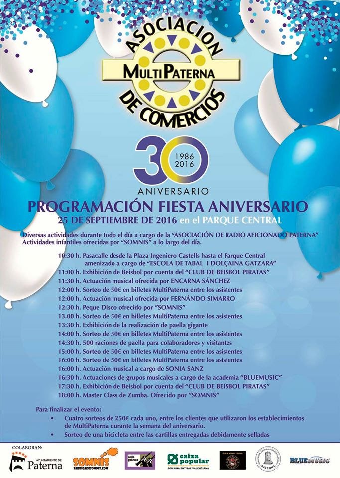 Ya estamos listos...y tú? Ven a celebrar con nosotros nuestro 30 aniversario en el Parque Central.