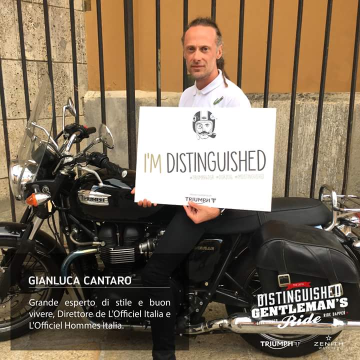 HommesIta's tweet photo. Gianluca Cantaro è pronto a distinguersi nella Distinguished Gentleman's Ride #Triumph4dgr #dgr2016 #ImDistinguished https://t.co/f1n5CZiyg3