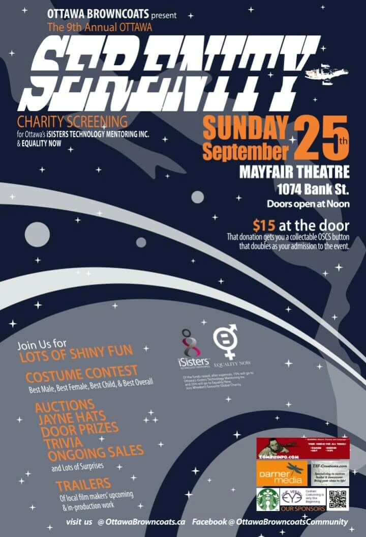 See you all <a href="/mayfairtheatre/">Mayfair Theatre</a>  for this year's Serenity Charity Screening in less than 12hours!