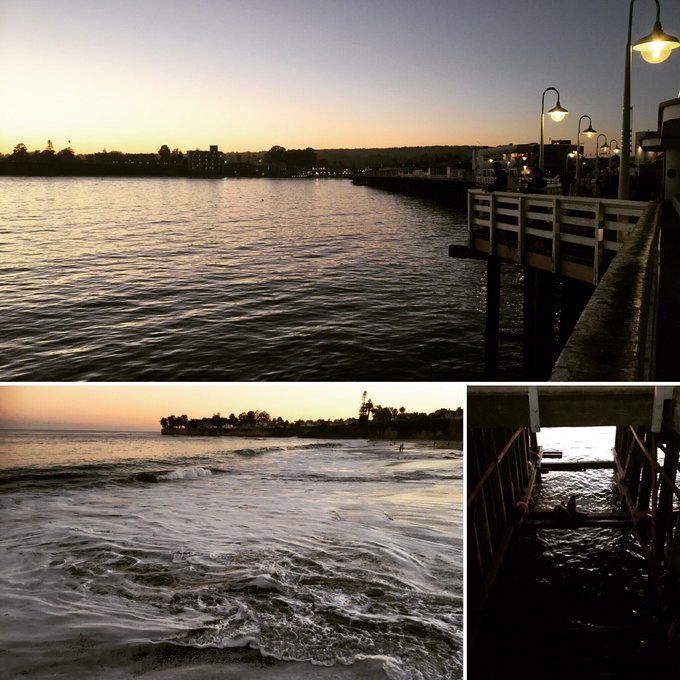Santa Cruz sunset. Pier looks and barking sea lions before tomorrow's race. #SantaCruzTriathlon https://t<a href="/tag/santacruztriathlon"class="tags"><span>#santacruztriathlon</span></a>