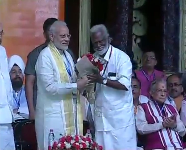 BJP4India's tweet photo. Watch LIVE : #BJPNationalCouncil Meeting at Swapna Nagari, Calicut, Kerala. https://t.co/MjslcPl3Ky https://t.co/w1jaLXCzVP