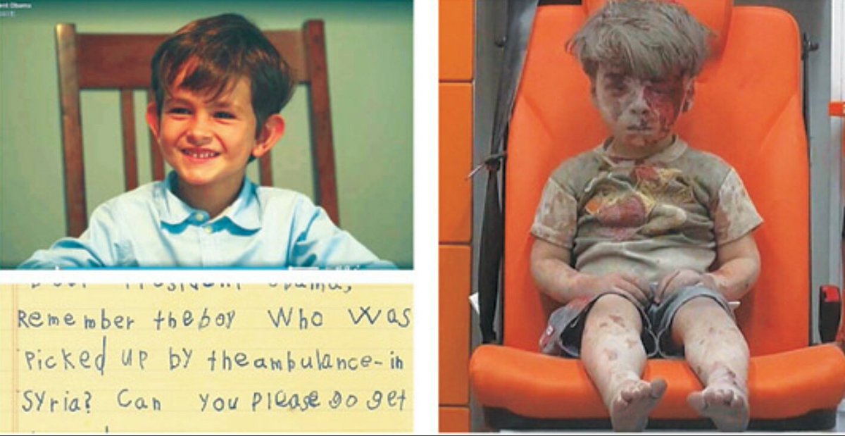 lalahapp's tweet image. 어른들보다 낫다😢"6세 어린 소년은 국적, 외모, 종교를 이유로 다른 사람을 냉소하거나 의심하는 법을 배운 적이 없다"❤
‘알레포 꼬마’ 옴란,제 동생 삼을래요”..지구촌 감동시킨 美 6세 소년의 편지💌❤ naver.me/5wDHdWNG