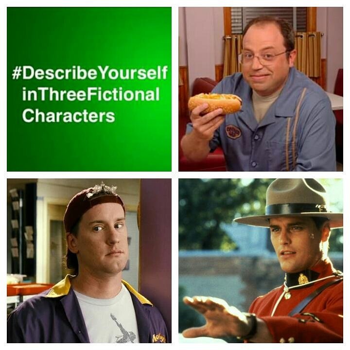 TheProudCanuck's tweet photo. Yep... That's me in a nutshell.

#BrentLeroy #RandalGraves #BentonFraser 
#CornerGas #Clerks #DueSouth https://t.co/BNDCYAilph