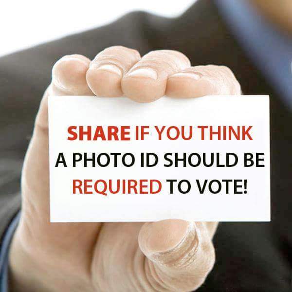 It's the only way to stop Hillary's illegals frome voting. Most other countries require a picture ID to vote. #VoterFraud #VoterID
