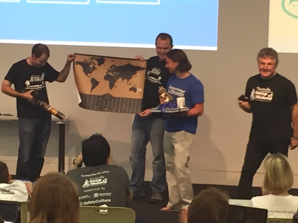 scottrogers's tweet photo. @scottrogers #TSVSW judges & organising team, @_axrs ππΌ #startupweekend facilitator @Daniel_Johnsen ππ― https://t.co/YKSgSZroOD
