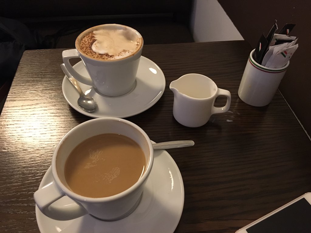 Adorimedia's tweet photo. Sunday morning coffee @TorelliKew Hard to beat! #stampmycard https://t.co/KGtyz5GgE6