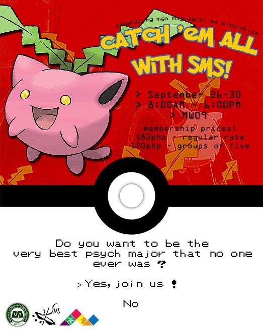 DLSUCSOARWFW's tweet photo. Are you ready to catch them all? ARW2016 presents you the participating Grass Type Pokemons of CAP12! 🌱

#ARW2K16 https://t.co/3fwhh0zXh1