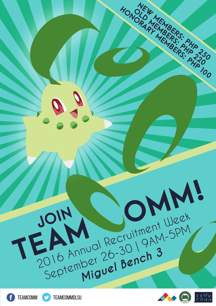 DLSUCSOARWFW's tweet photo. Are you ready to catch them all? ARW2016 presents you the participating Grass Type Pokemons of CAP12! 🌱

#ARW2K16 https://t.co/Ene8RRvVOy
