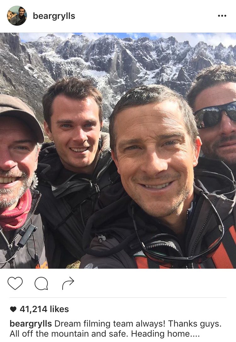 It's a wrap! As always, an honour filming with the inspiring @BearGrylls @beargryllslive