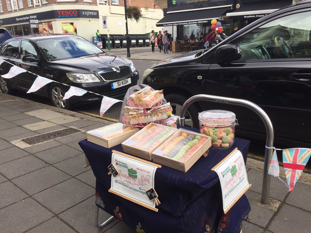 macaronsbymary's tweet photo. @David_Millican @NorthfieldsAve @EalingHalf and @macaronsbymary is here selling these yummy treats! https://t.co/yoxrEYx89l