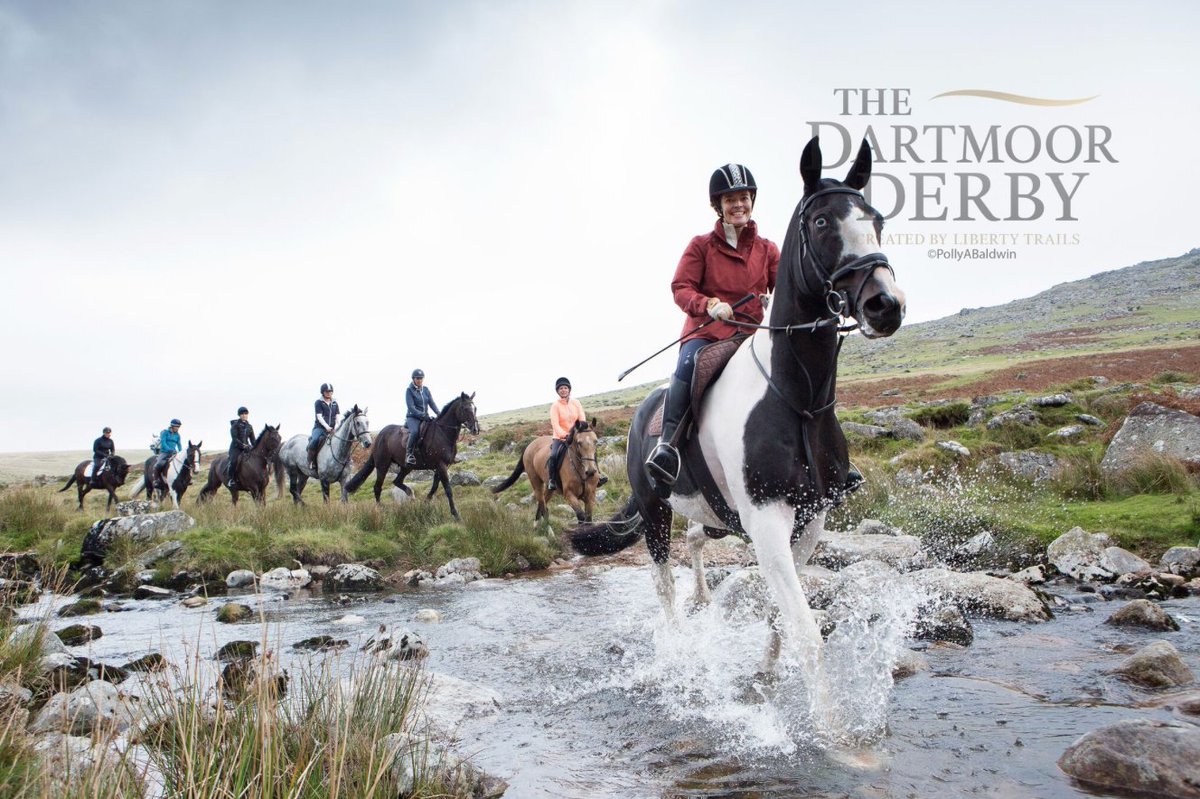 Making a splash in the #dartmoorderby @_Toggi @ChampionSafety @PollyABaldwin #lovetheoutdoors #championrider #builtonsafety