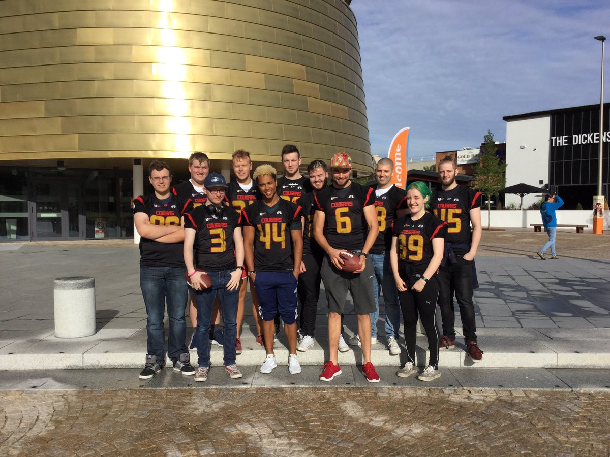 Have you met our #americanfootball team yet? They're here on campus helping out our new #students on #welcomeday #iamtees #teesside