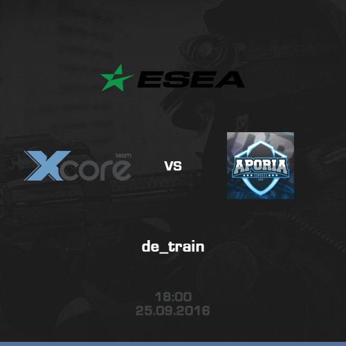 Team XCORE (@team_xcore) on Twitter photo ESEA MAIN MATCHDAY! Um 18 Uhr spielt unser Team gegen <a href="/AporiaeSports/">Λ P O R I Λ 🚀</a> und um 20 Uhr warten dann die Schweden von dodary. ESEA MAIN MATCHDAY! Um 18 Uhr spielt unser Team gegen <a href="/AporiaeSports/">Λ P O R I Λ 🚀</a> und um 20 Uhr warten dann die Schweden von dodary.