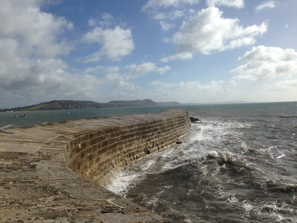 The Cobb at Lyme Regis as featured in The French Lieutenant's Woman. #LiteraryLandmarks #amreading #books