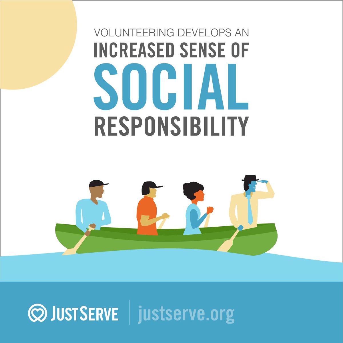 JustServe's tweet image. Being active in your community brings out a "giving back" attitude. #BenefitsOfService #JustServe