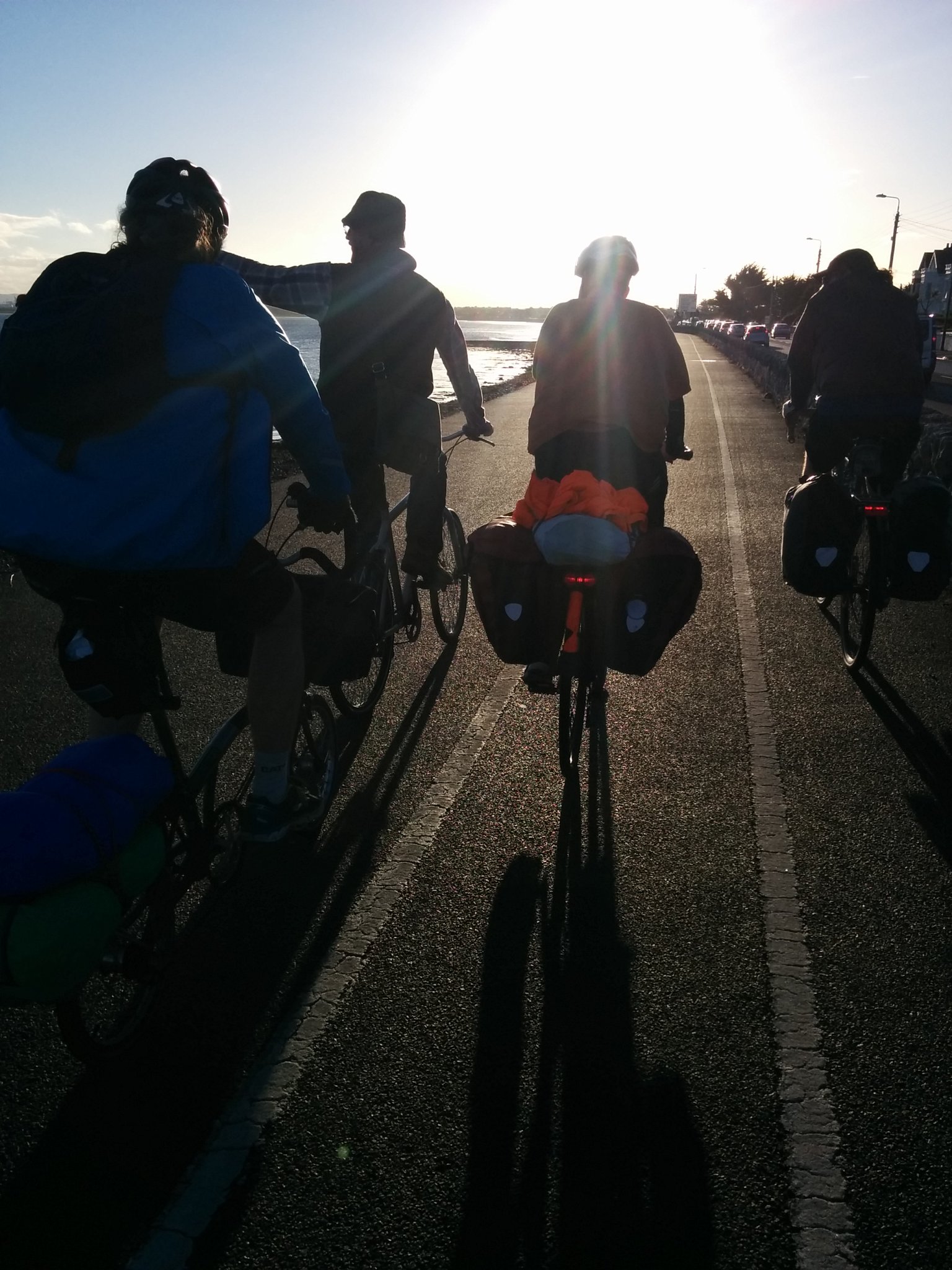 Conor shows us the sights as we cycle into Dublin from Howth